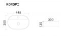 Wall-Mounted or Countertop Washbasin 44.5 cm Glossy White KOROPI Design
