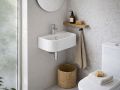 Wall-Mounted or Countertop Washbasin 44.5 cm Glossy White KOROPI Design