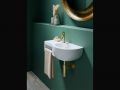62,5 cm Wall-Mounted Glossy White Hand Basin with Side Shelf SOFIKO