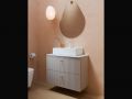 Wall-Mounted Ceramic Basin 55 cm Glossy White Rectangular Design VASILIKA