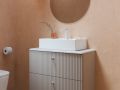 Wall-Mounted Ceramic Basin 55 cm Glossy White Rectangular Design VASILIKA