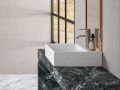ELEUSIS 38x38 cm White Square Hand Basin Wall-Mounted or Countertop