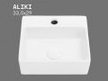 Wall-Mounted Rectangular Ceramic Basin I 33,5 cm Glossy White ALIKI