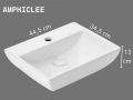 Wall-Mounted / Countertop Washbasin 44.5 cm Glossy White AMPHICLEE