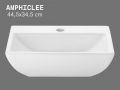 Wall-Mounted / Countertop Washbasin 44.5 cm Glossy White AMPHICLEE
