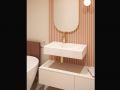 66 cm Glossy White Ceramic Washbasin - Rectangular Designer Basin Wall-Mounted or Countertop SYKIA