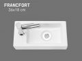 Suspended Ceramic Hand Wash 36x18cm | FRANCFORT 36 GAUCHE