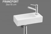 Suspended Ceramic Hand Wash 36x18cm | FRANCFORT 36 DROITE