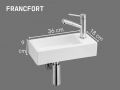 Suspended Ceramic Hand Wash 36x18cm | FRANCFORT 36 DROITE