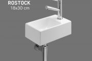 Hand basin narrow wc 18x30 cm ceramic | ROSTOCK DROITE