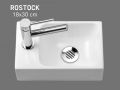 Hand basin narrow wc 18x30 cm ceramic | ROSTOCK GAUCHE