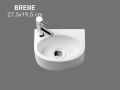 Ultra-compact wall-mounted washbasin 27.5x19.5 cm BREME GAUCHE
