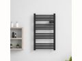 Electric aluminium towel radiator matt black 96x54 cm - OSLO