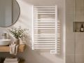 Electric towel rail, matt white steel 80x40 cm - MOSS