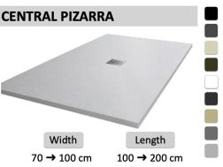 Custom-made shower tray with central drain - BRISTOL CENTRA