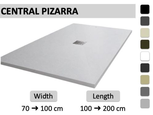 Custom-made shower tray with central drain - BRISTOL CENTRA