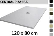 Shower tray 120x80 cm central drain - PIZARRA