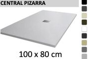 Shower tray 80x100 cm central drain - PIZARRA