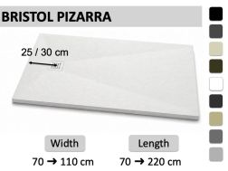 Shower tray, made to measure, in mineral resin - BRISTOL