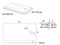 Custom-made shower tray with drain positioned close to the wall - BRISTOL