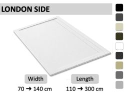 Side evacuation shower tray, gutter design - LONDON SIDE