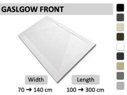 Shower tray, with side drain - GLASGOW FRONTAL