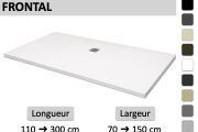 Sshower tray with side drain positioned along the length - LEEDS FRONTAL