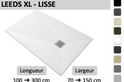 Custom-made XXL shower tray with smooth finish - LEEDS