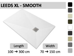 Shower tray, custom-made, smooth finish - LEEDS