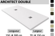 Custom-made double drainage shower tray - ARCHITEK DOUBLE
