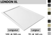 XXL shower tray with ultra-slim designer drain channel - LONDON XL
