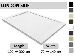 Side evacuation shower tray, gutter design - LONDON SIDE