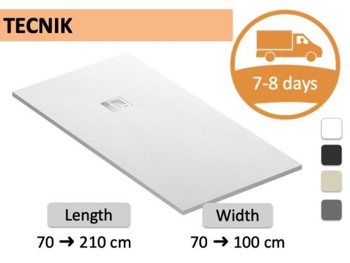 Custom-made shower tray extra flat resin TECNIK