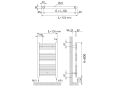 Electric towel warmer matt white 80x50 cm - ODDA