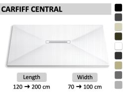 Receveur de douche avec caniveau design extra-fin - CARDIFF CENTRAL
