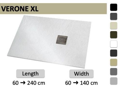 Extra flat shower tray large size - XL  VERONE