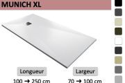 XXL Extra-Flat Mineral Resin Shower Tray - MUNICH XL