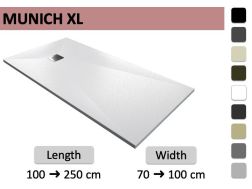 XXL Extra-Flat Mineral Resin Shower Tray - MUNICH XL