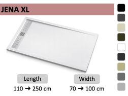 Walk-In Shower Tray with Extra-Flat Drain Channel - JENA XL