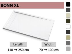 Large Format Shower Tray with Drain Channel - BONN XL COVER
