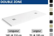 Double Drain Shower Tray - DOUBLE ZONE