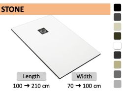 Cuttable Extra-Flat Resin Shower Tray – STONE