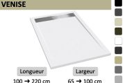Shower tray with extra-flat resin gutter VENISE