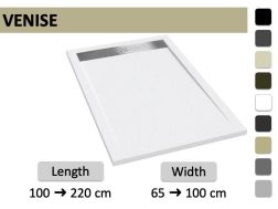 Shower tray with extra-flat resin gutter – VENISE