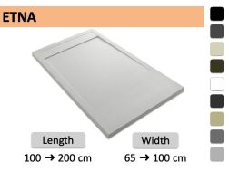 Extra-flat resin gutter shower tray - ETNA COVER