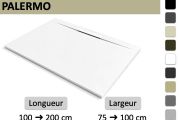 Side Drain Shower Tray with Drain Channel PALERMO