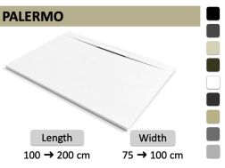 Side Drain Shower Tray with Drain Channel PALERMO