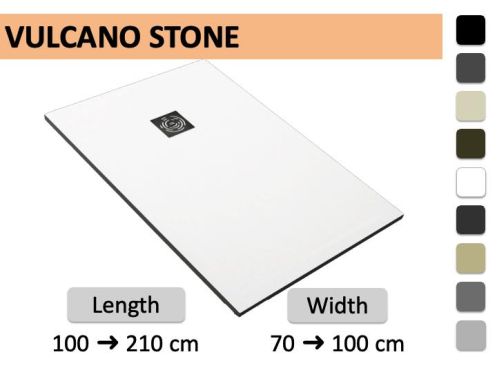 Cuttable Extra-Flat Resin Shower Tray – VULCANO STONE