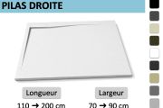 Extra-Flat Right Corner Drain Shower Tray PILAS DROITE