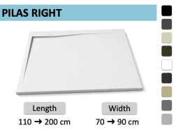 Extra-Flat Right Corner Drain Shower Tray – PILAS DROITE